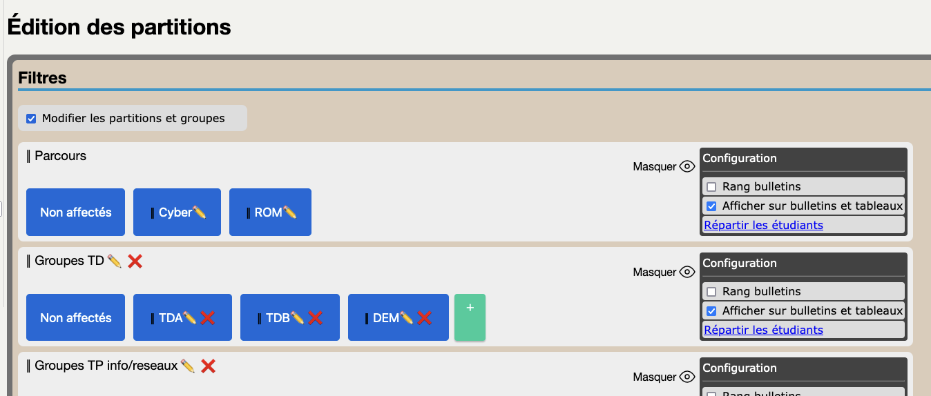 Modification des noms de groupes